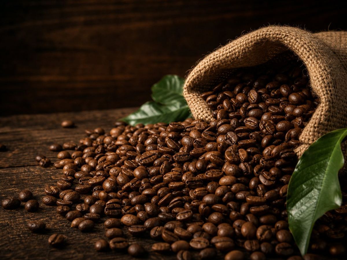 Kokrra arabica të pjekura me kujdes